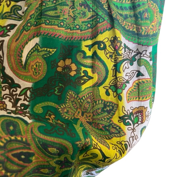 Elegant Green Paisley Midi Dress - Picture 5 of 6